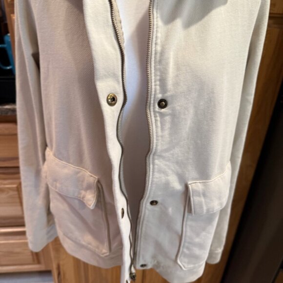 Patagonia Roaming Layering Shirt Jacket Medium Creme Zip/Snap EUC - Picture 6 of 14